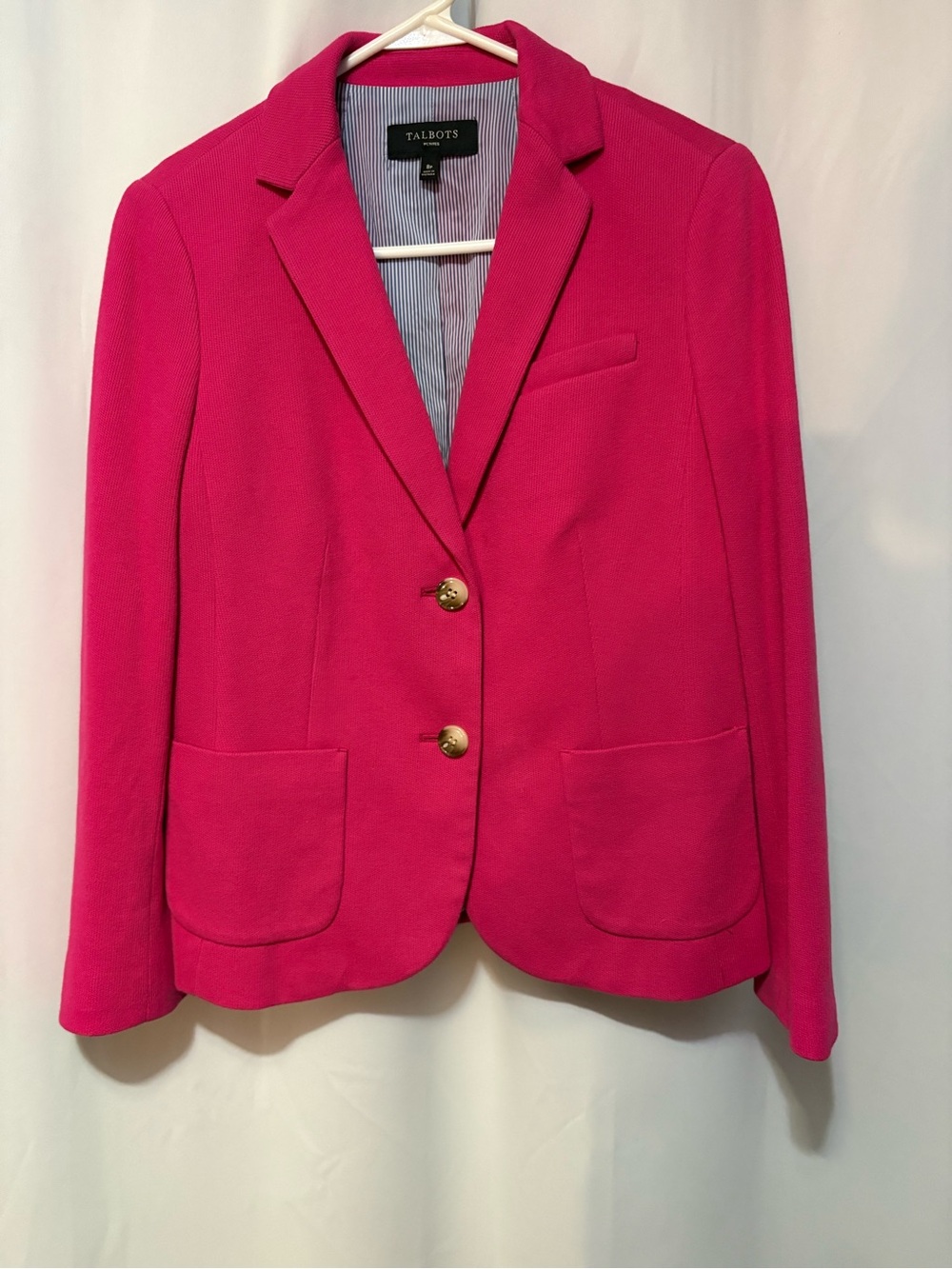 Talbots Vibrant Pink Two-Button Blazer